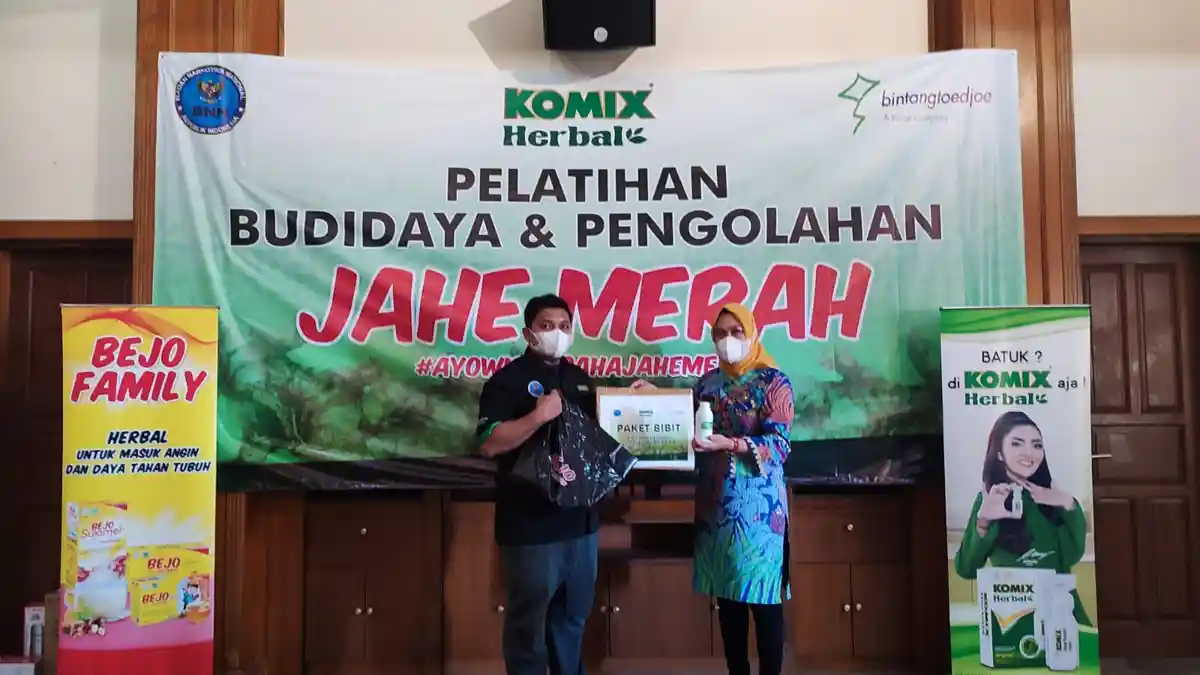 Komix Herbal Bersama BNN Berikan Pelatihan Budidaya dan Pengolahan Jahe Merah