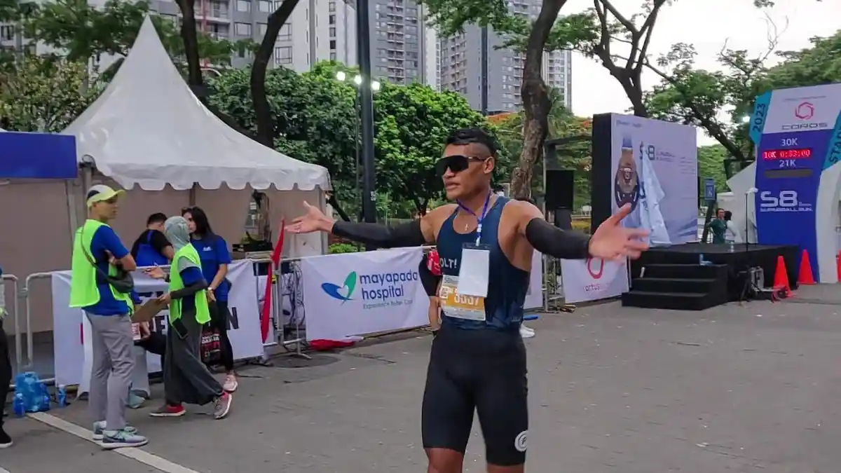 Pilon Senang Targetnya Jadi Pelari Tercepat Kategori 10K di Superball Run 2023 Tercapai Hari Ini