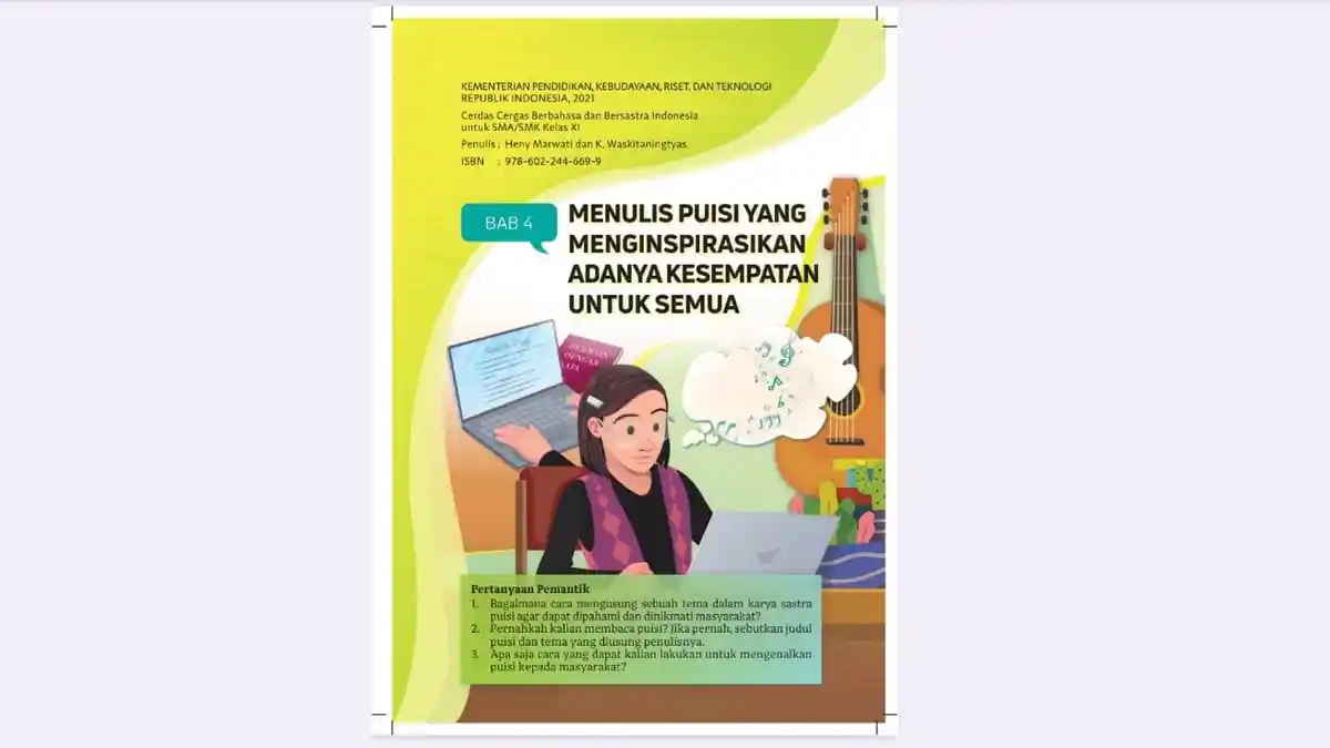 Rangkuman Materi Bahasa Indonesia Kelas 11 Bab 4 : Menulis Puisi Berdasarkan Cerpen