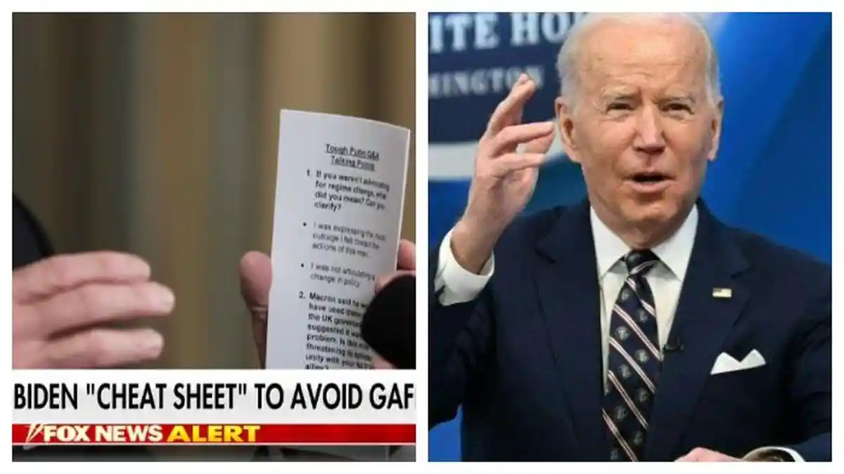 Joe Biden Bawa 'Contekan' saat Konferensi Pers setelah Beberapa Kali Salah Bicara Soal Putin