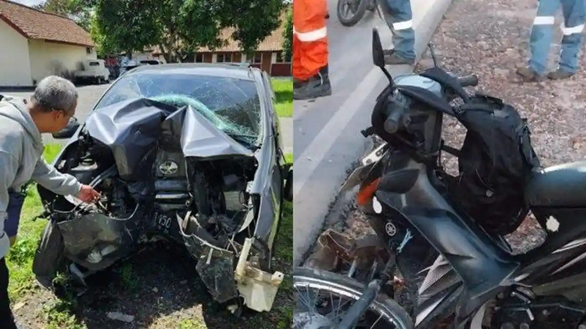 Kecelakaan Maut Hari Ini, Seorang Wanita Tewas, Mobil Tabrak Separator Jalan
