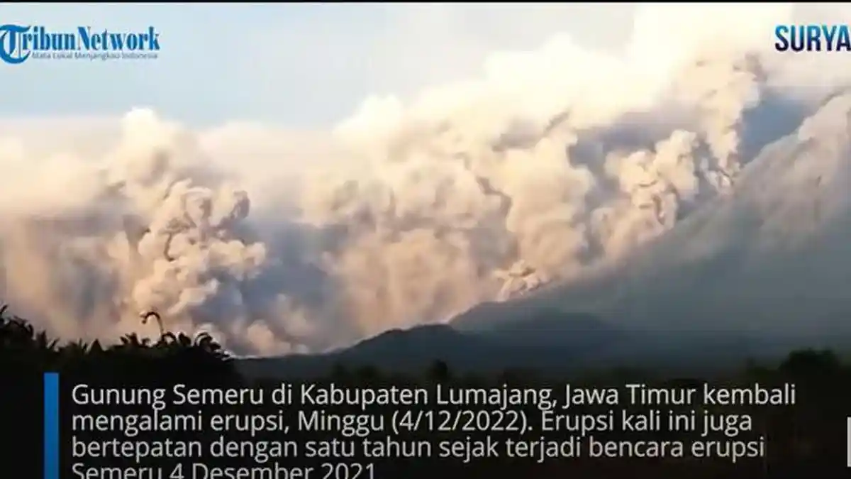 DETIK-DETIK Gunung Semeru Erupsi Hari Ini: 19 Kali Gempa Letusan Kecil dan Asap Setinggi 400 Meter