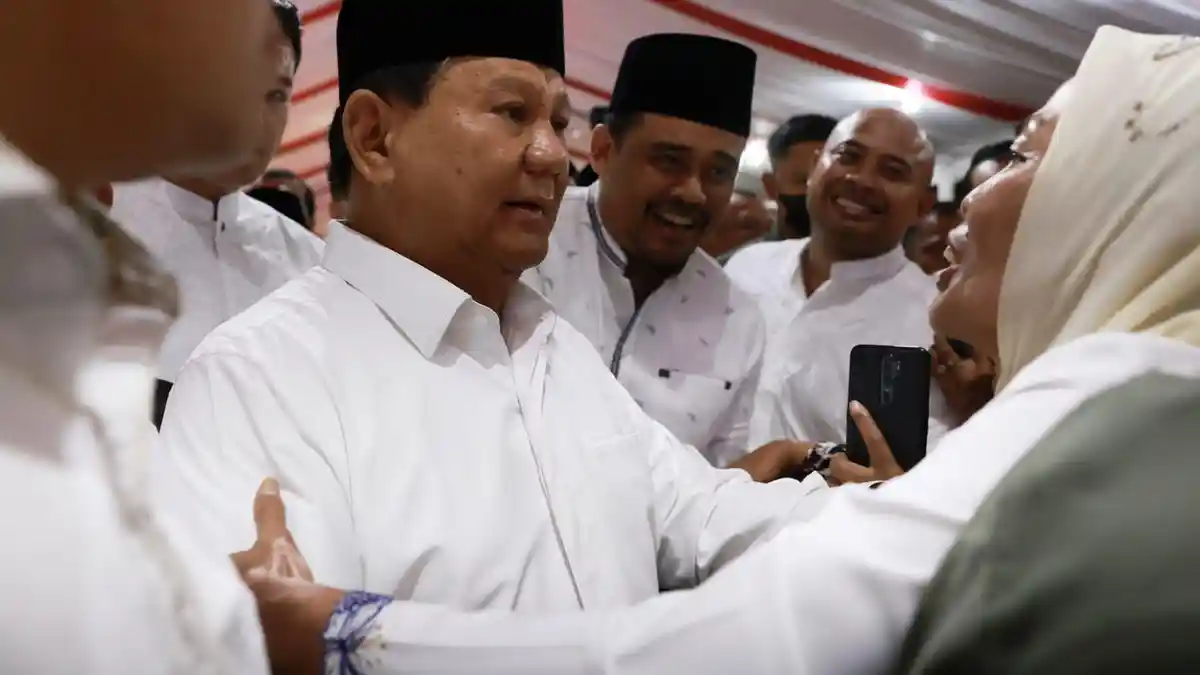 Kunjungi Medan, Prabowo Subianto dapat Dukungan dari Emak-Emak