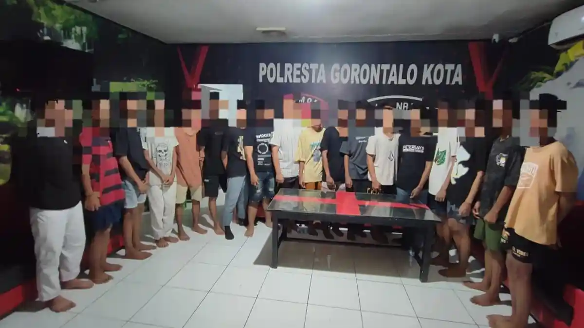 18 Terduga Pelaku Pengeroyokan di Kota Gorontalo Diringkus Polisi, Rata-rata Anak di Bawah Umur