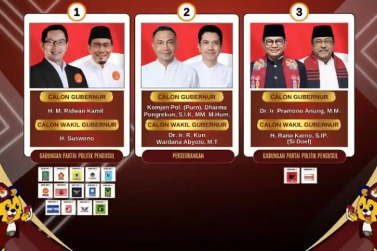 Jadwal Debat Perdana Pilkada Jakarta 2024, Persiapan 3 Paslon: RK-Suswono, Dharma-Kun dan Pram-Rano