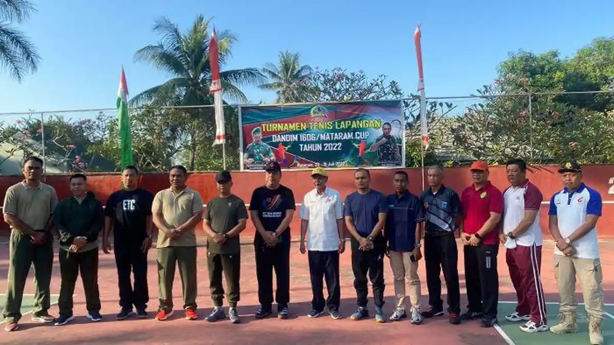 Turnamen Tenis Dandim 1606/Mataram Cup Tahun 2022 Resmi Dibuka.