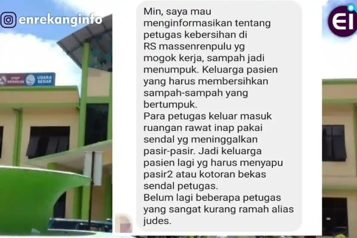 Viral Keluarga Pasien RSUD Massenrempulu Enrekang Keluhkan Sampah Busuk, Netizen: Petugasnya Judes