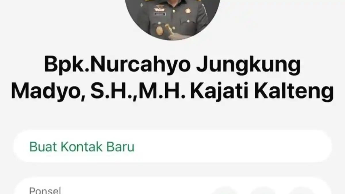 VIRAL Nama Asintel dan Kajati Kalteng Dicatut Nomor Penipu, Ada yang Dimintai Uang