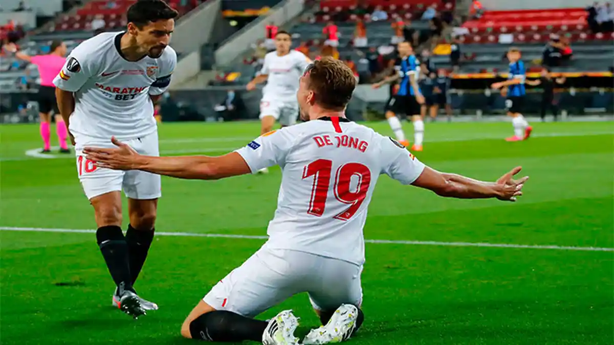 Hasil Inter vs Sevilla, Skor 2-2 di Babak Pertama Final Liga Europa, Luuk De Jong Cetak Dua Gol