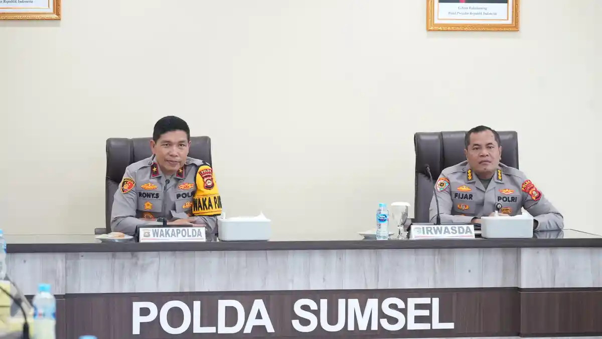 Wakapolda Sumsel Ikuti Rapim Polri TA 2026 Secara Daring di Gedung Presisi Mapolda Sumsel