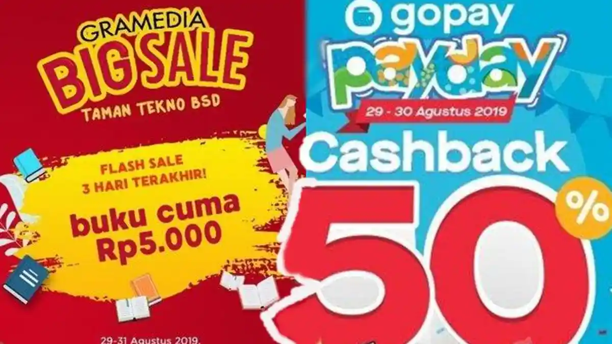 DISKON HARI INI, Spesial Promo Akhir Bulan Cashback 50% Richeese, GoPay, Gramedia, Texas Deal & McD