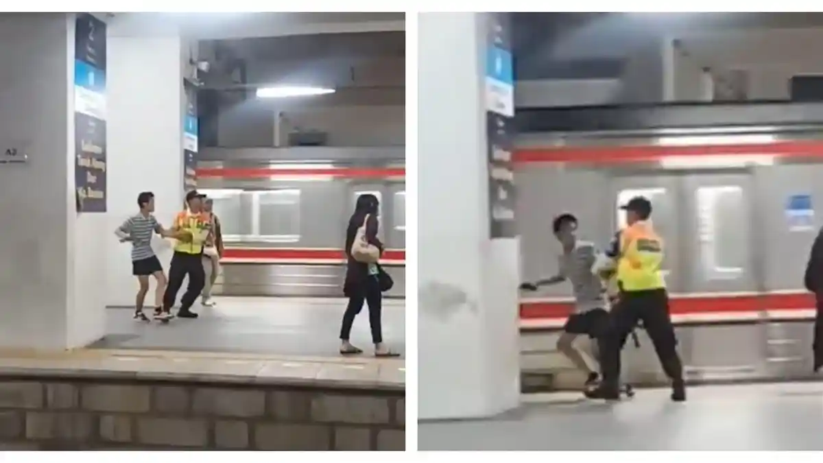 VIRAL Petugas Tangkap Pemuda di Stasiun Manggarai, Diduga Sweeping Suporter Bola, Ini Respons KCI