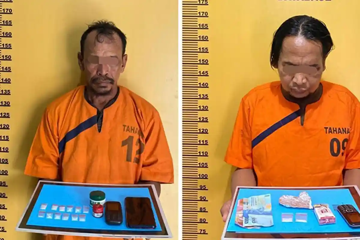 Selipkan Sabu di Tunggul Sawit, Dua Pengedar di Inhu Digelandang ke Bui, Satu Orang Masih Diburu