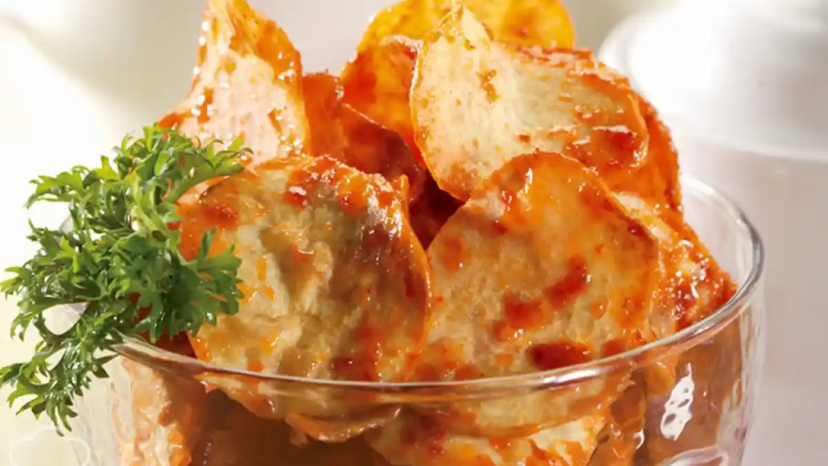 Resep Keripik Ubi Kari Pedas Manis - Enggak Ribet Buatnya