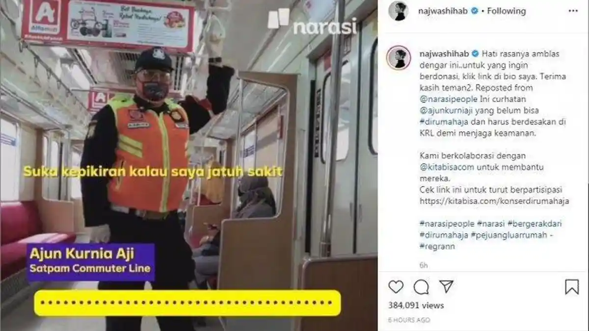 Najwa Shihab Terharu Dengar Curhat Satpam Kereta soal Corona: Hati Rasanya Amblas Dengar Ini