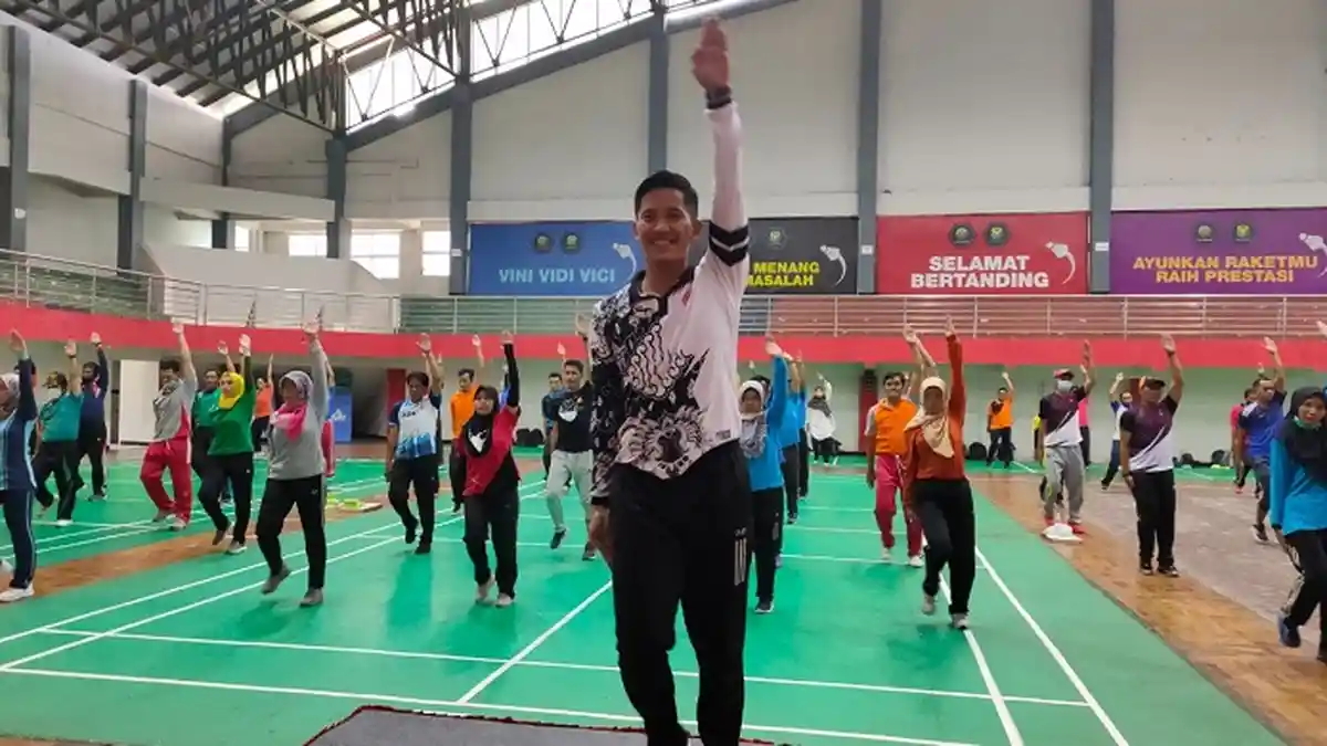 Digembleng Dua Hari, Anggota PGRI Banyumas Dilatih Senam Kesehatan dan Kebugaran