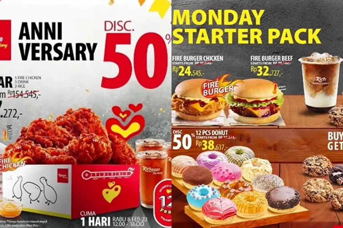 Promo Richeese Factory Hari ini 7 Februari 2023, Ada Diskon 50 Persen Hingga Paket Pelajar