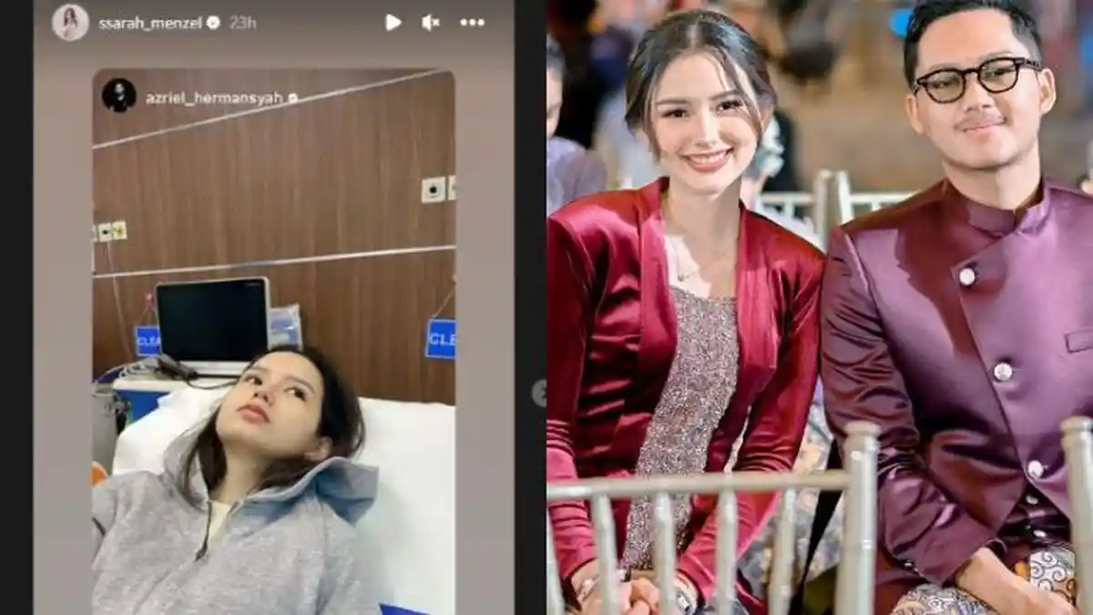 Terbaring Lemas, Sarah Menzel Tetap Rayakan Anniversary dengan Azriel Hermansyah di Rumah Sakit