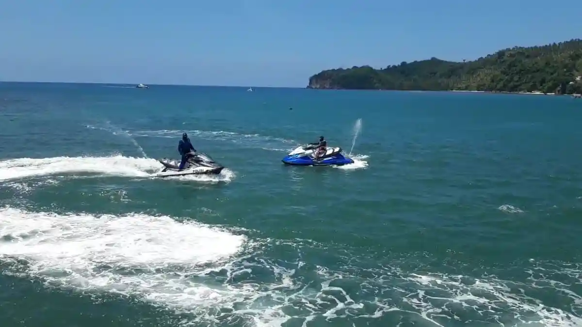 BREAKING NEWS! Naik Jet Ski, Wagub Steven Kandouw Tiba di Dermaga Jiko Port Boltim