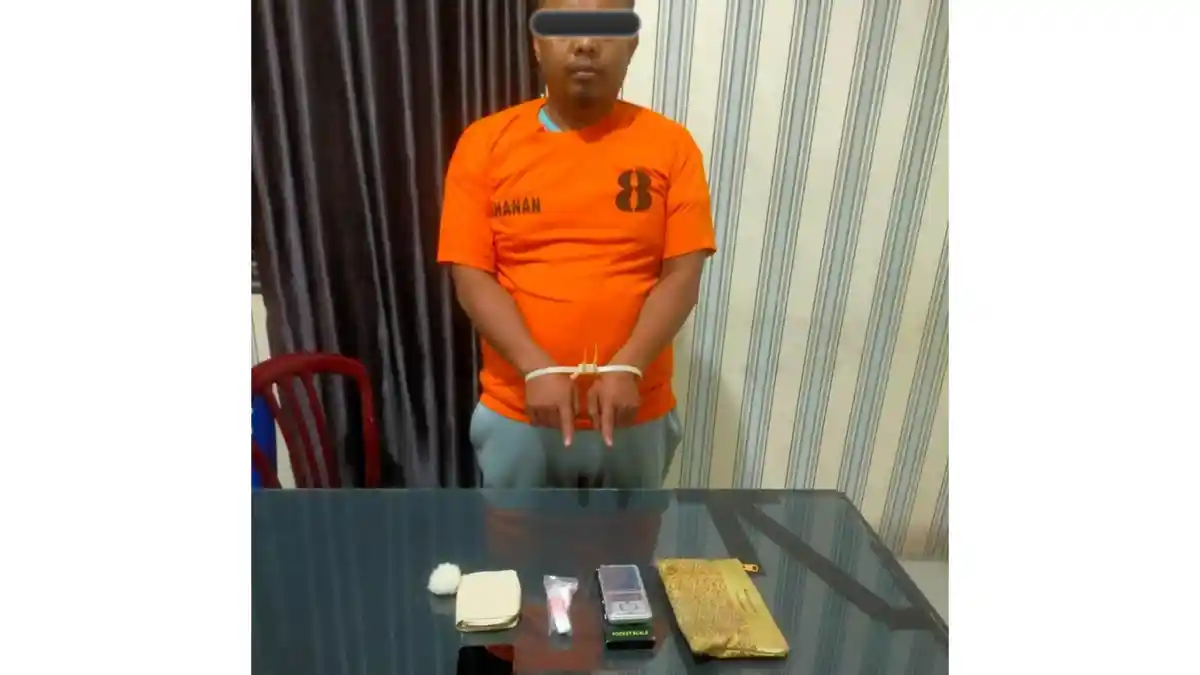 Satresnarkoba Polres Tanah Karo Amankan Pengedar Sabu di Rumah Kontrakan Bersama Paket Siap Edar