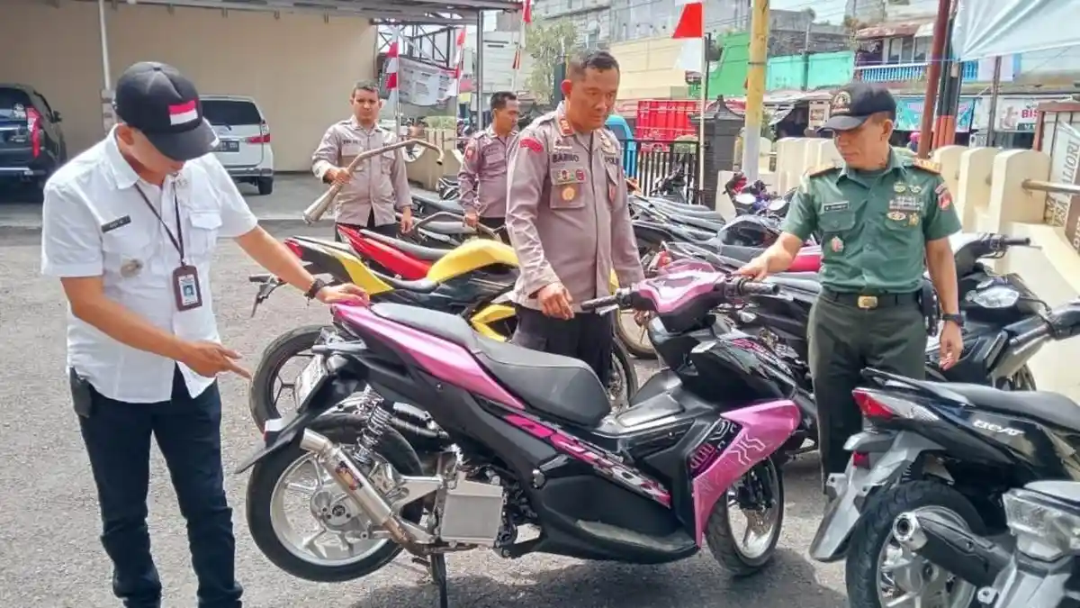 Polisi Datangi SMK di Bobotsari Purbalingga, Sita 24 Motor Berknalpot Brong