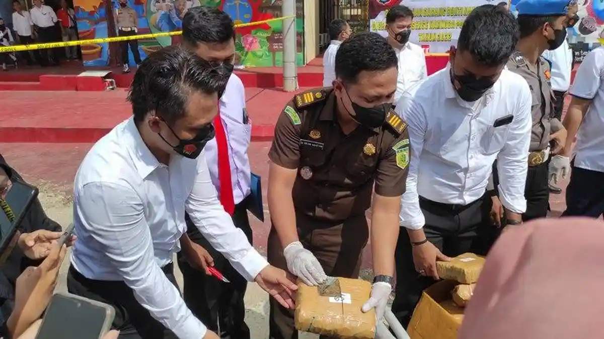 Pemusnahan Narkoba Polda Lampung Hasil Ungkap 15 Kasus