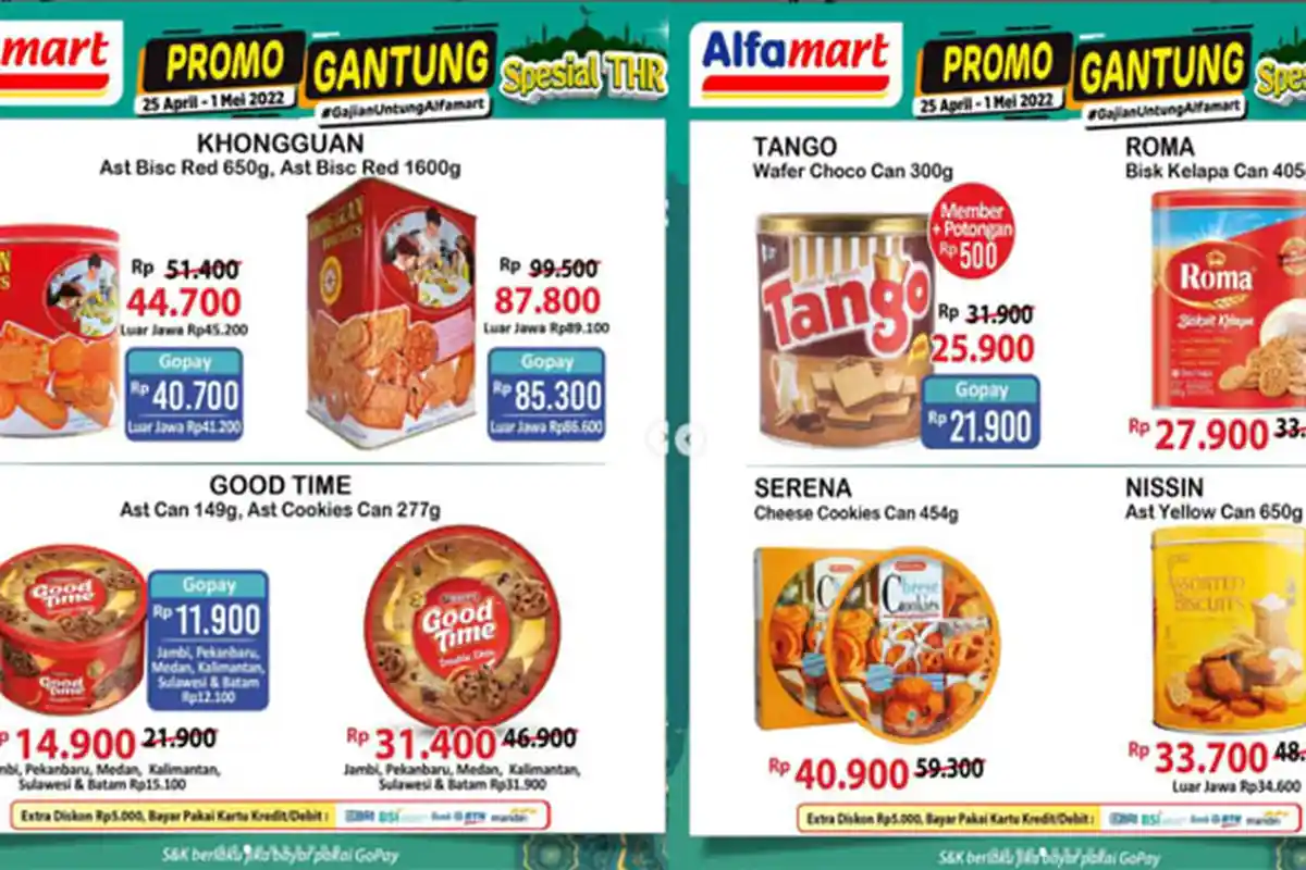 Promo JSM Alfamart 1 Mei 2022, Spesial THR Lebaran Idul Fitri Beras Deterjen Susu & Biskuit Hemat