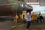 Perawatan Pesawat Hercules di Lanud Abdulrahman Saleh Malang