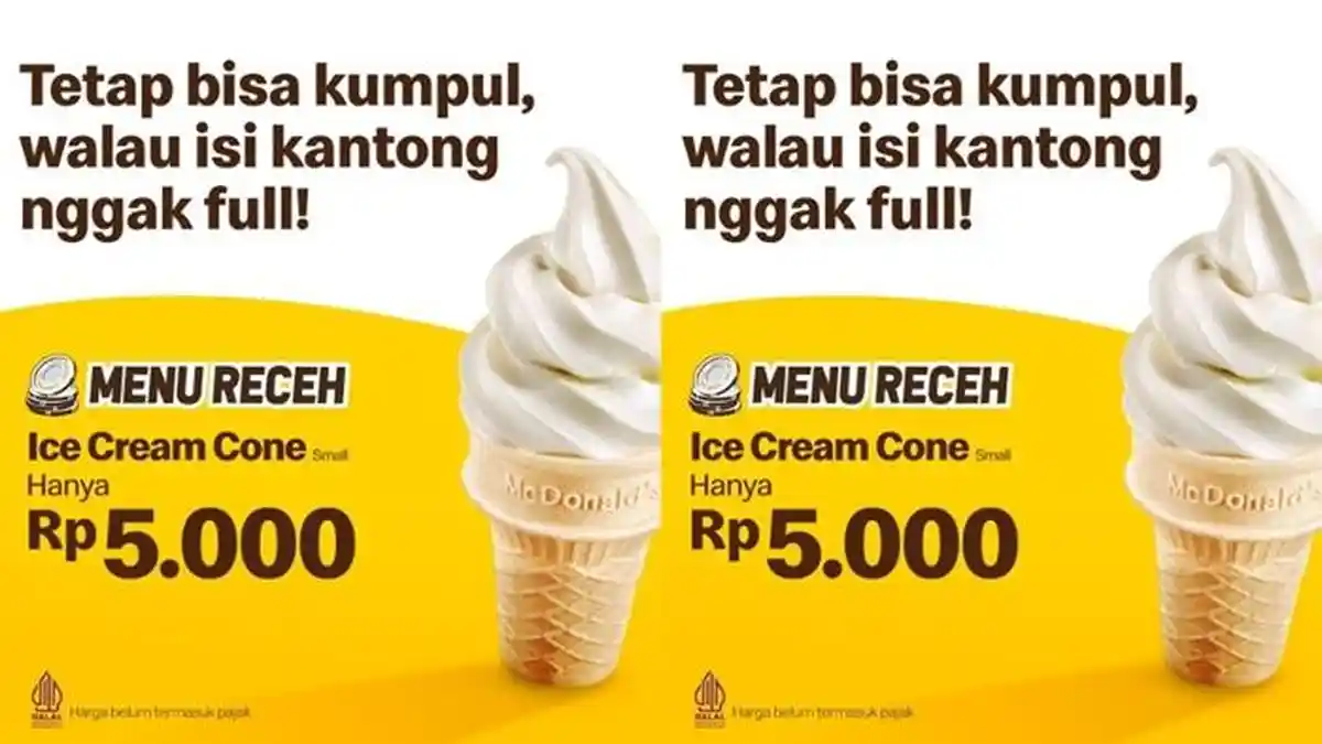 Katalog Promo McD Hari ini 19 Februari 2024, Es Krim Cone hanya Rp 5.000