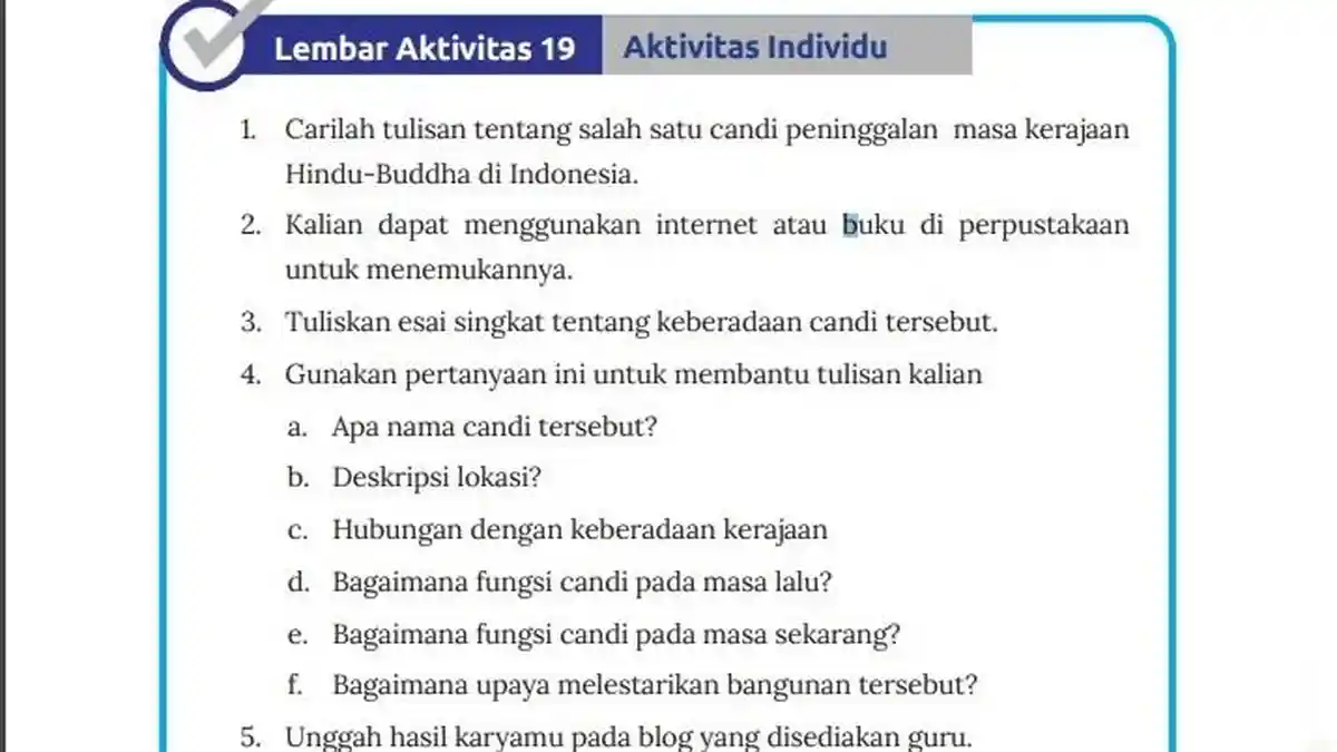 Kunci Jawaban IPS Kelas 8 Halaman 54 Kurikulum Merdeka: Candi Peninggalan Kerajaan Hindu-Buddha