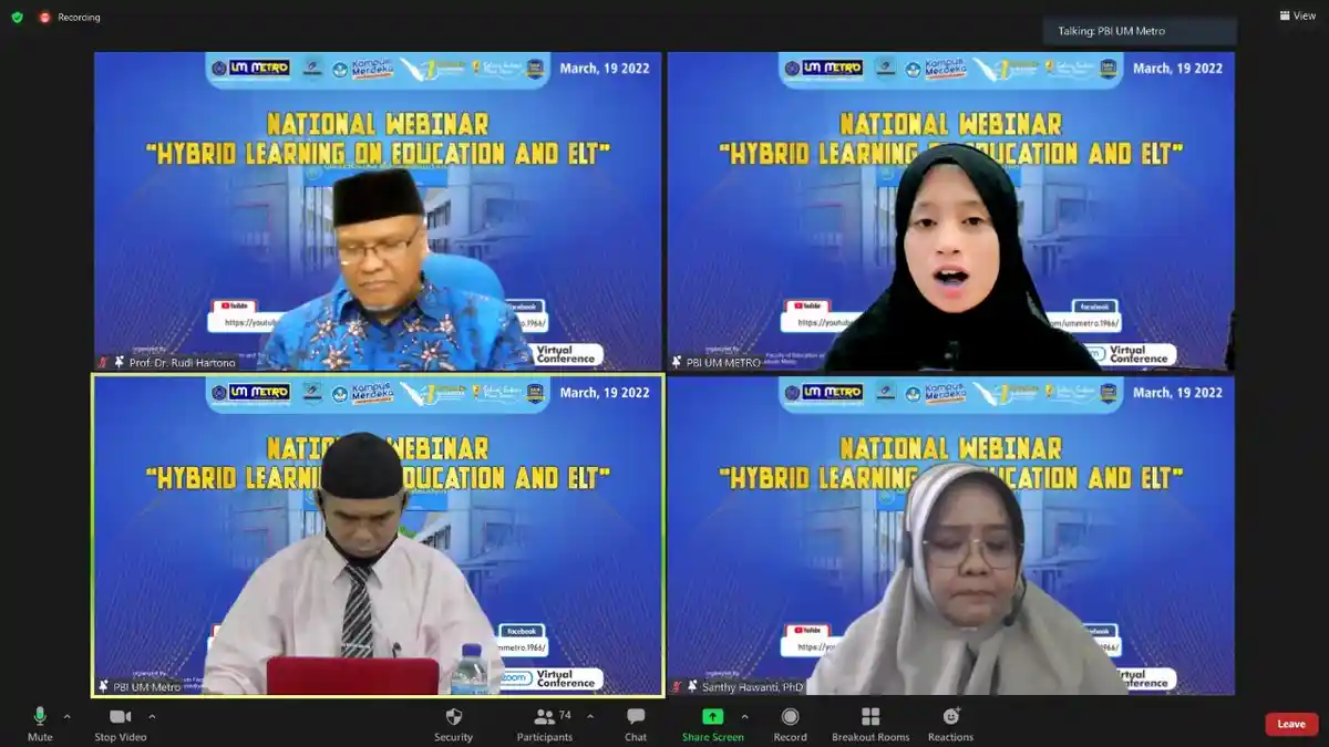 PBI UM Metro Kupas Pembelajaran Hybrid pada Pengajaran Bahasa Inggris