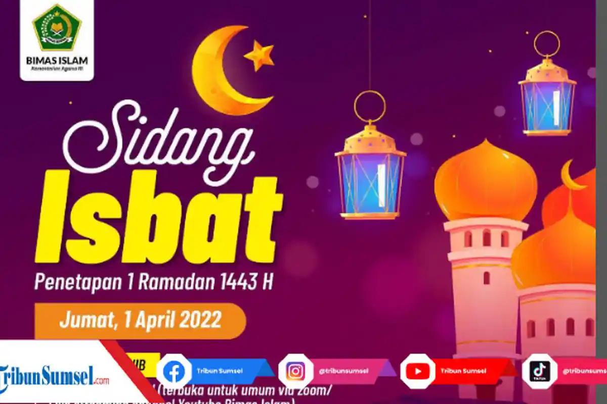 Sidang Isbat 1 Ramadhan 1443 H/2022 Hari Ini Mulai Pukul 17.00 WIB, Link Live Streaming TVRI di Sini