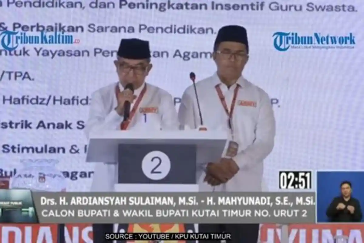Debat Pilkada Kutim 2024,  Ardiansyah-Mahyunadi Tawarkan Transformasi Ekonomi