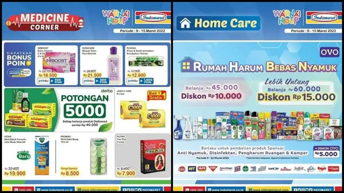 PROMO Indomaret Hari ini Rabu 9 Maret 2022, Beli 1 Gratis 1, Dapatkan Diskon Belanja Rp 15.000