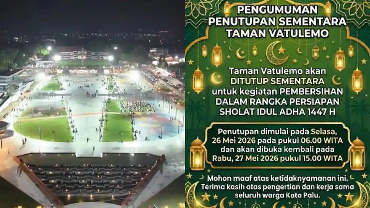 Persiapan Idul Adha, Lapangan Vatulemo Palu Ditutup 26-27 Mei 2026