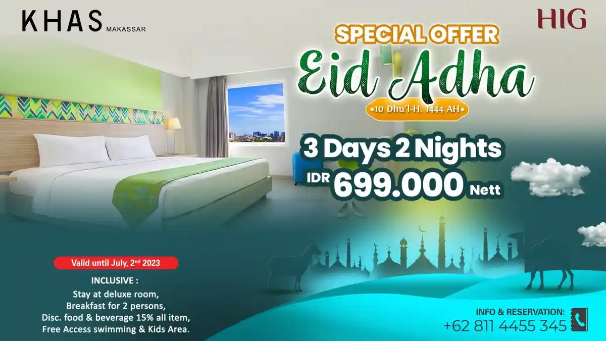 Hotel Khas Makassar Tawarkan Paket Promo Special Sambut Idul Adha 1444 H