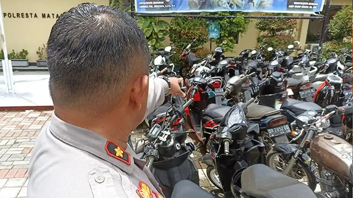 Polisi Sita 94 Sepeda Motor Terlibat Balap Liar di Jalan Udayana Mataram