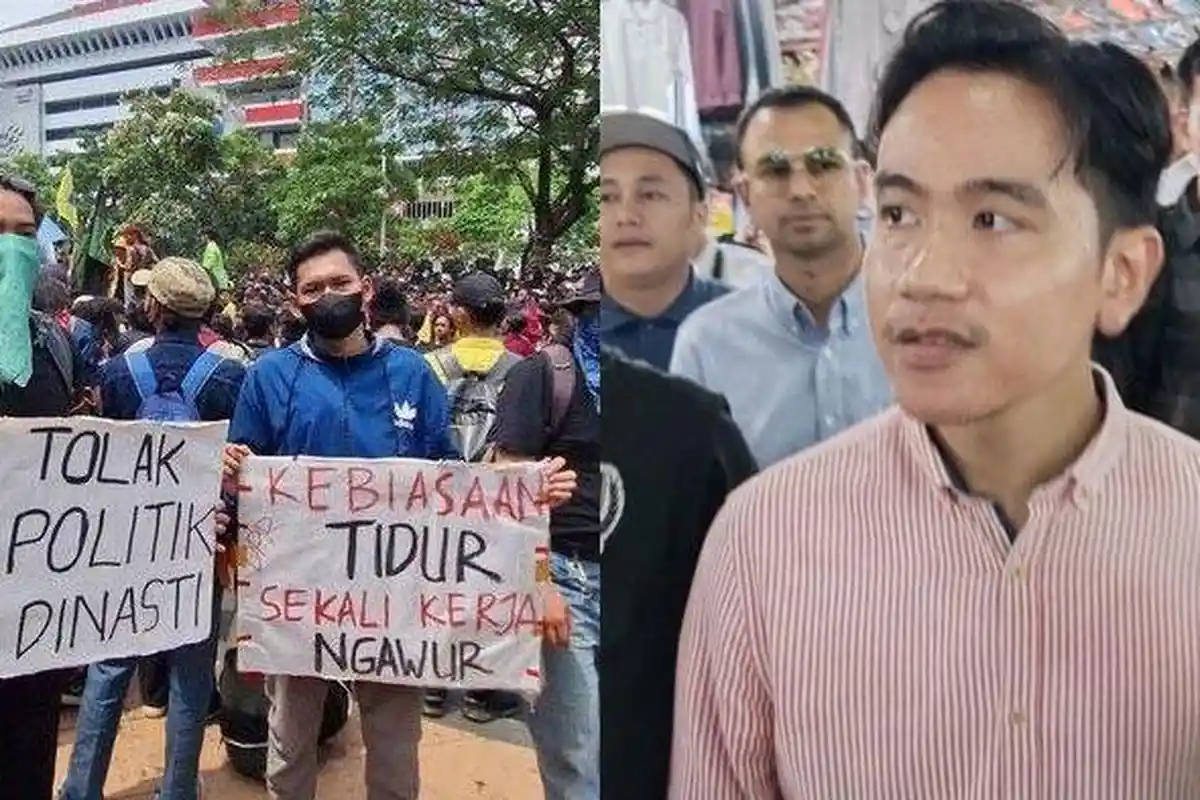 Ditanya Soal Demo Tolak Revisi UU Pilkada, Gibran Rakabuming Melenggang Pergi Bareng Raffi Ahmad