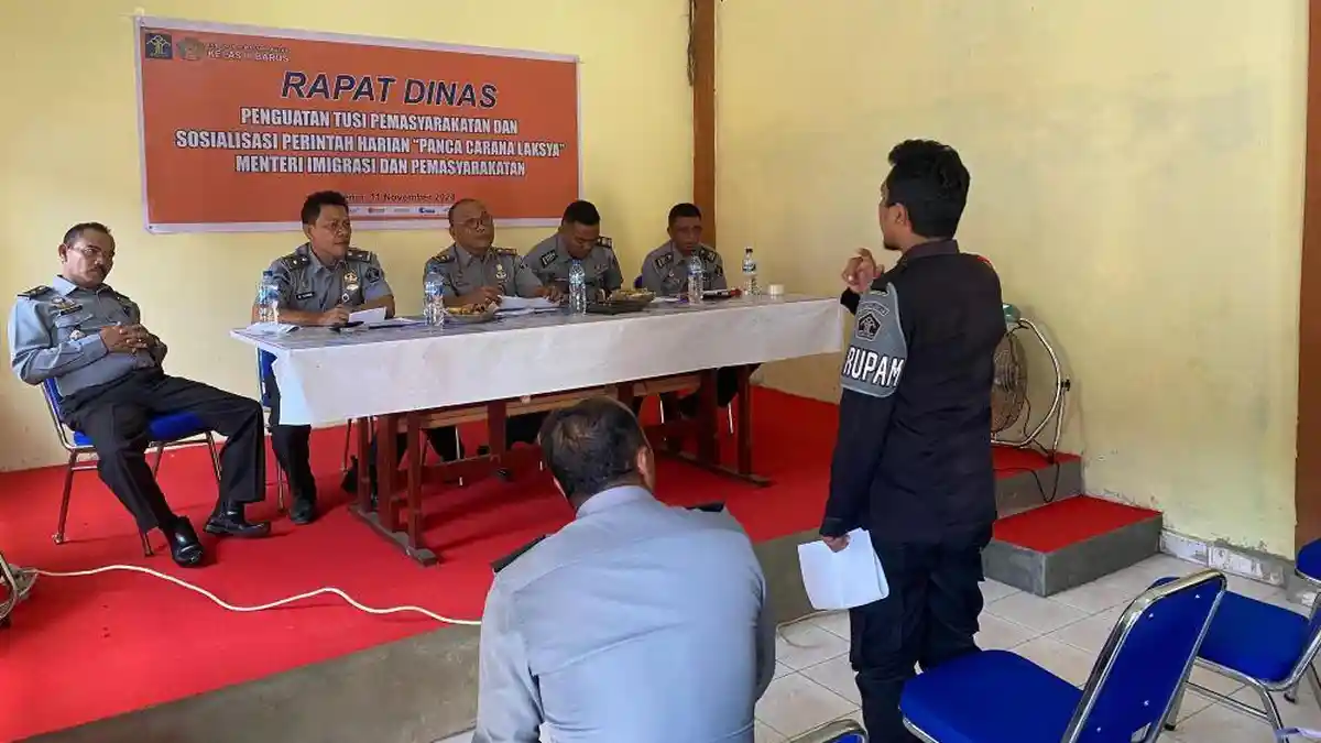 Dukung Asta Cita Presiden RI, Jajaran Lapas Barus Laksanakan Rapat Dinas 