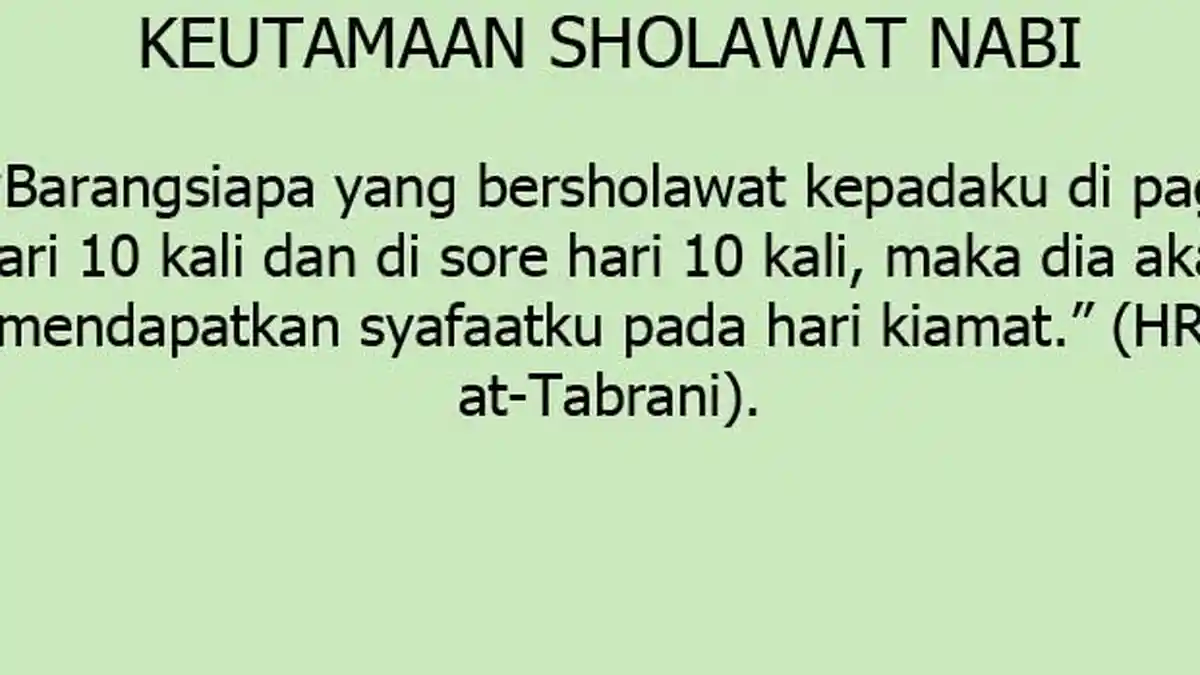 Kumpulan Sholawat Nabi Pilihan Untuk Diamalkan di Kehidupan Sehari-hari