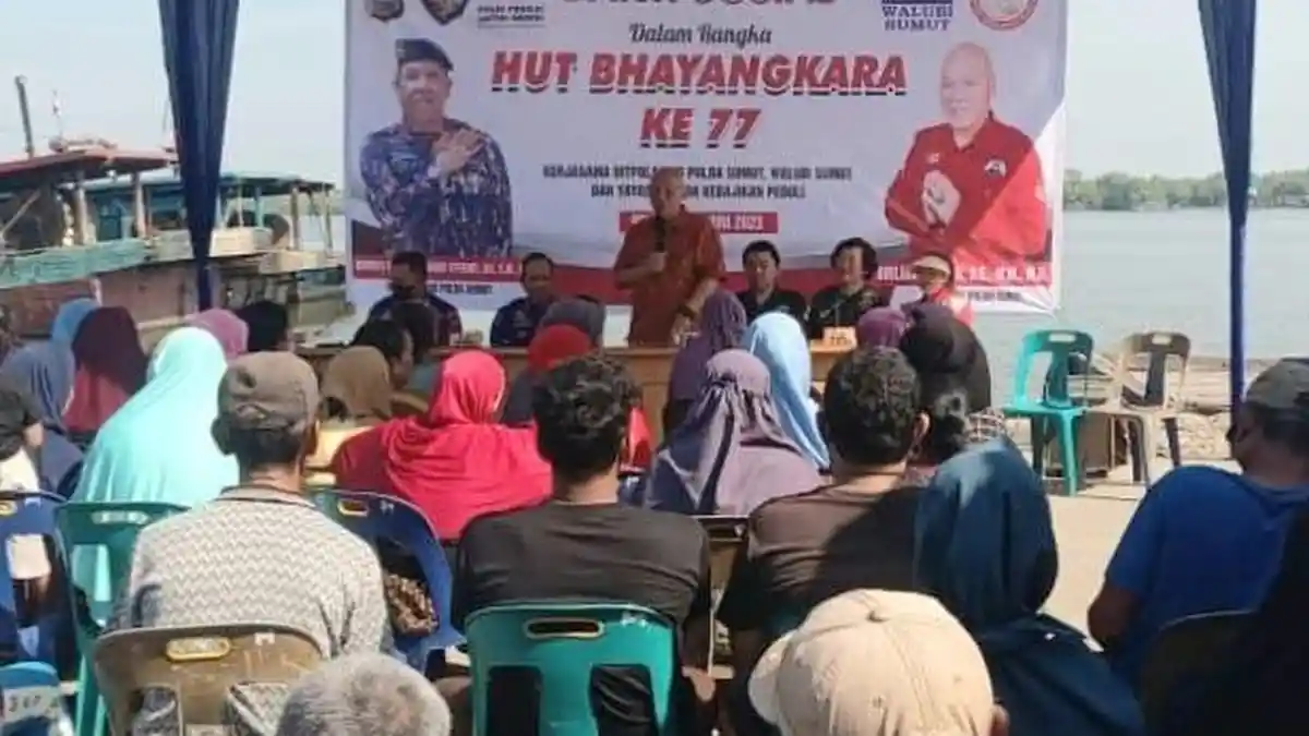 HUT ke-77 Bhayangkara, Polairud-Walubi Sumut Gelar Bakti Sosial