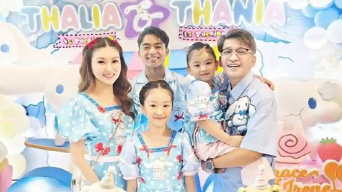 Ruben Onsu dan Sarwendah Kompak Rayakan Ultah Thalia-Thania