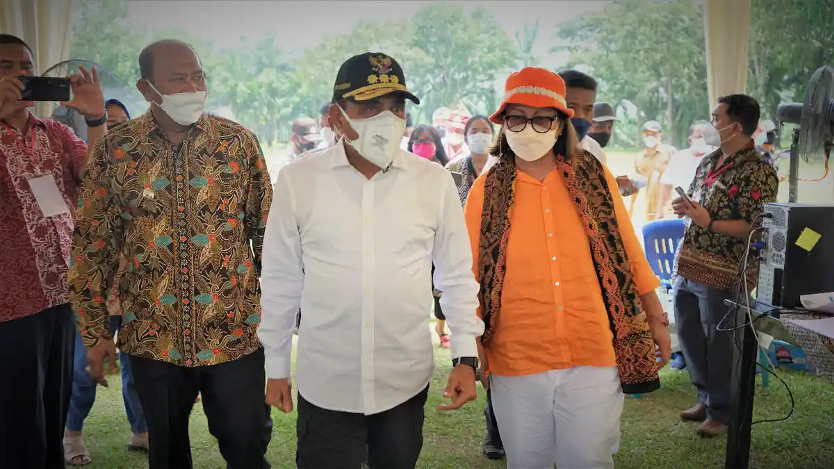 Gubernur Sumut Edy Rahmayadi Tinjau Vaksinasi Covid-19 di Kabupaten Langkat