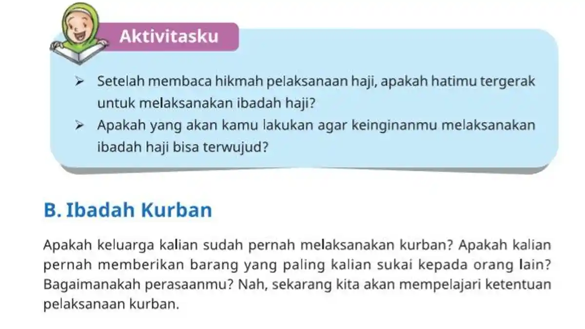 Penjabaran Materi Pendidikan Agama Islam Kelas 5 SD  Halaman 215: Hikmah Berhaji