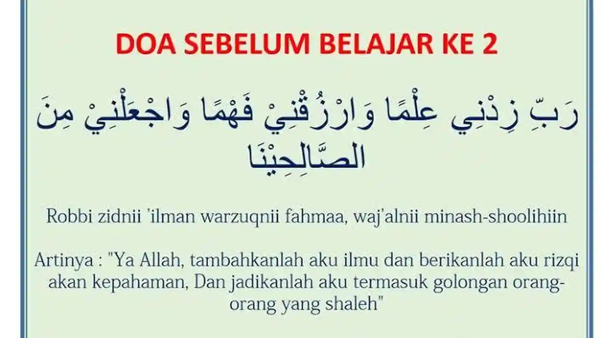 Dahsyatnya Doa Robbi zidnii 'ilmaa, Agar Diberi Pemahaman Saat Belajar
