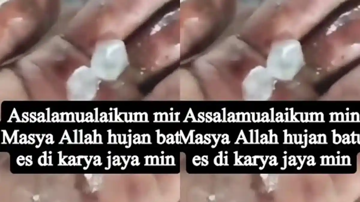 Heboh, Hujan Deras Disertai Bongkahan Es Guyur Karya Jaya Palembang