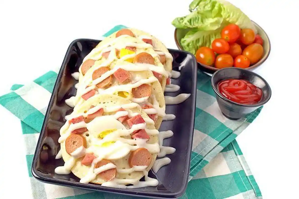 Resep Kue Serabi Toping Sosis Saus Mayo, Simak Cara Membuatnya Agas Serabi Tidak Lembek