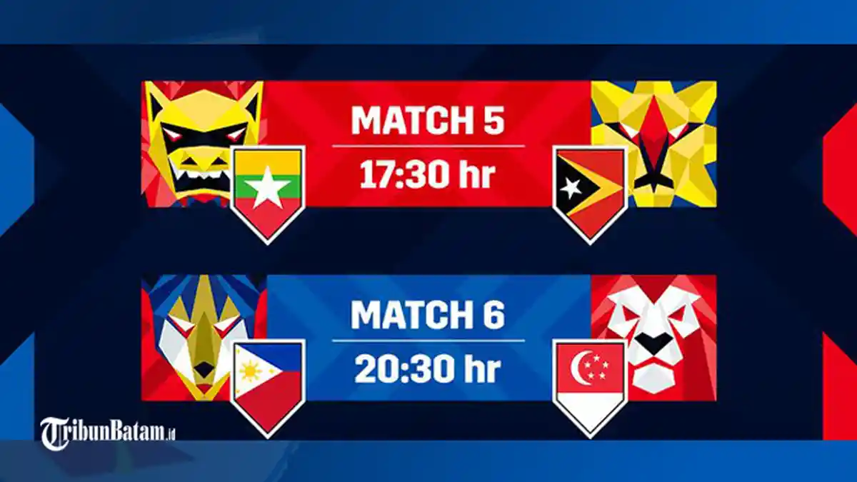 Jadwal Piala AFF Hari Ini 18:30 WIB Myanmar vs Timor Leste, 19:30 WIB Filipina vs Singapura