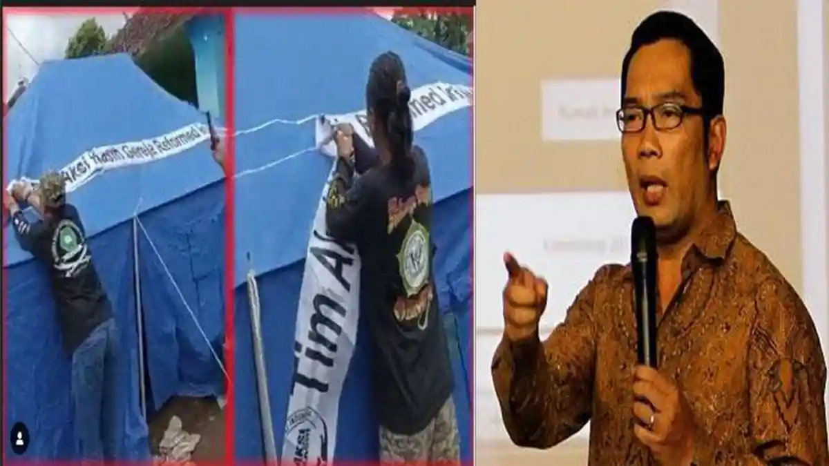 BIKIN Gaduh saat Bencana, Pria yang Copot Tulisan Bantuan Gereja Diperiksa Polisi,Ridwan Kamil Geram