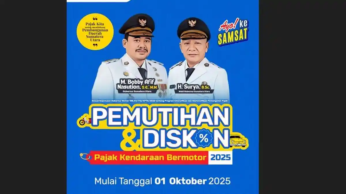 Pemprov Sumut Gelar Pemutihan Pajak Kendaraaan Bermotor Mulai Hari Ini, Berikut Diskon yang Didapat